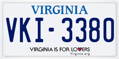 VA license plate VKI3380