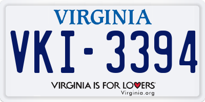 VA license plate VKI3394