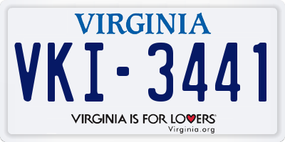VA license plate VKI3441