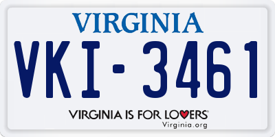VA license plate VKI3461