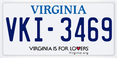 VA license plate VKI3469
