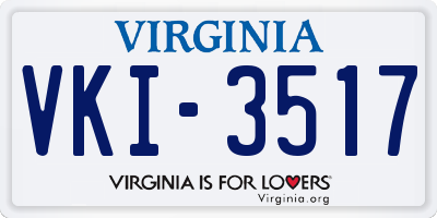 VA license plate VKI3517