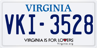 VA license plate VKI3528