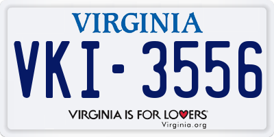 VA license plate VKI3556