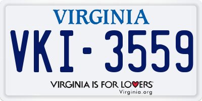 VA license plate VKI3559