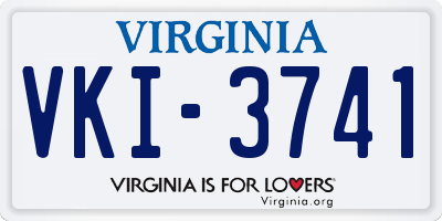 VA license plate VKI3741