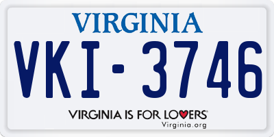 VA license plate VKI3746