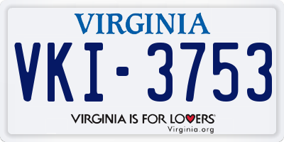 VA license plate VKI3753