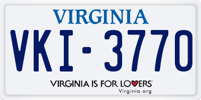 VA license plate VKI3770