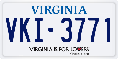 VA license plate VKI3771