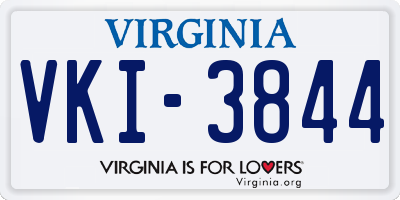 VA license plate VKI3844