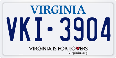 VA license plate VKI3904
