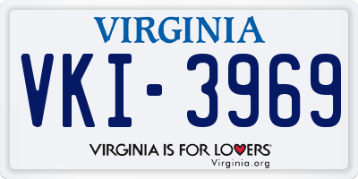 VA license plate VKI3969