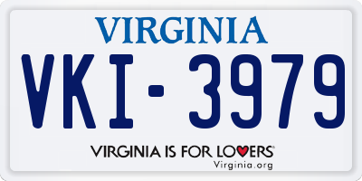 VA license plate VKI3979