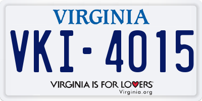 VA license plate VKI4015