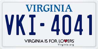 VA license plate VKI4041