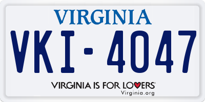 VA license plate VKI4047
