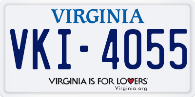 VA license plate VKI4055
