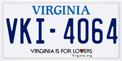 VA license plate VKI4064