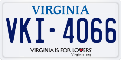 VA license plate VKI4066