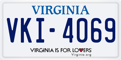 VA license plate VKI4069