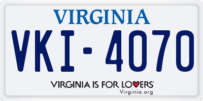 VA license plate VKI4070