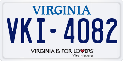 VA license plate VKI4082