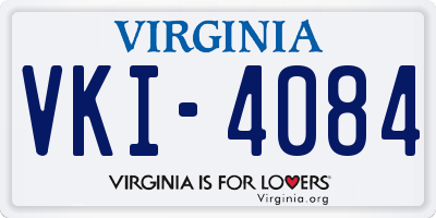 VA license plate VKI4084