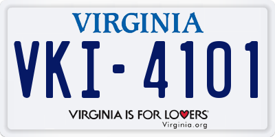 VA license plate VKI4101