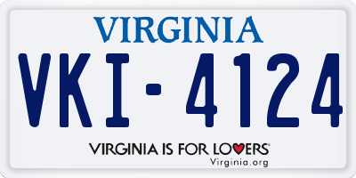 VA license plate VKI4124