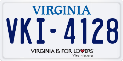 VA license plate VKI4128