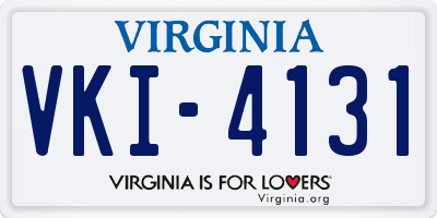 VA license plate VKI4131