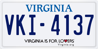 VA license plate VKI4137