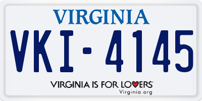 VA license plate VKI4145