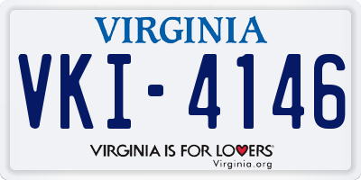 VA license plate VKI4146