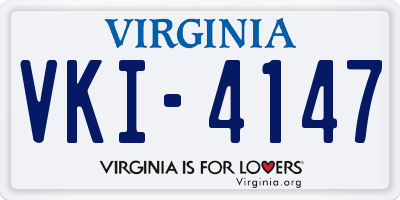 VA license plate VKI4147