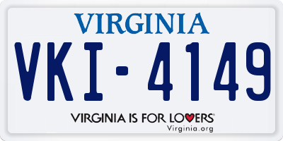 VA license plate VKI4149