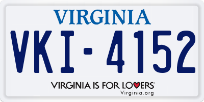 VA license plate VKI4152