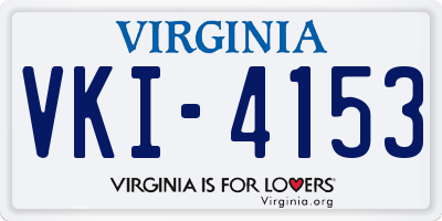 VA license plate VKI4153