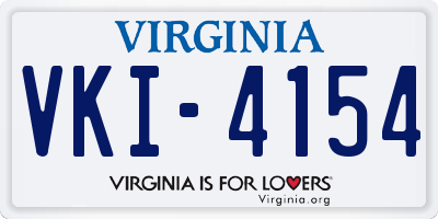 VA license plate VKI4154