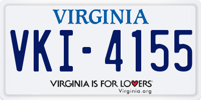 VA license plate VKI4155