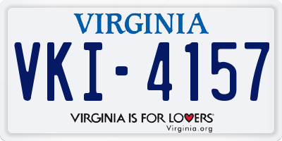 VA license plate VKI4157