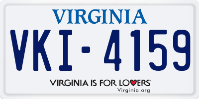 VA license plate VKI4159