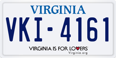 VA license plate VKI4161