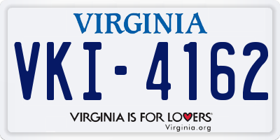 VA license plate VKI4162