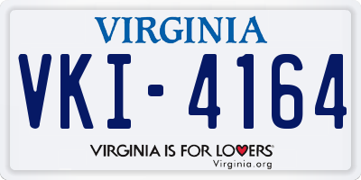 VA license plate VKI4164