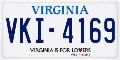 VA license plate VKI4169