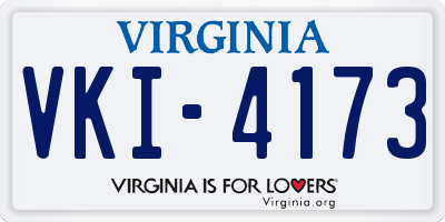 VA license plate VKI4173