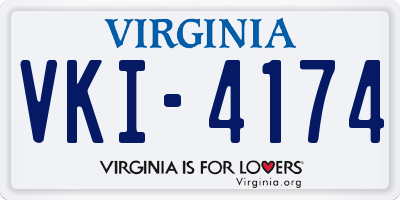 VA license plate VKI4174