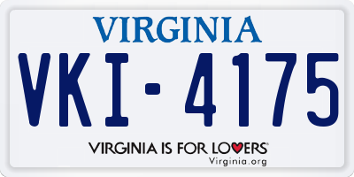 VA license plate VKI4175